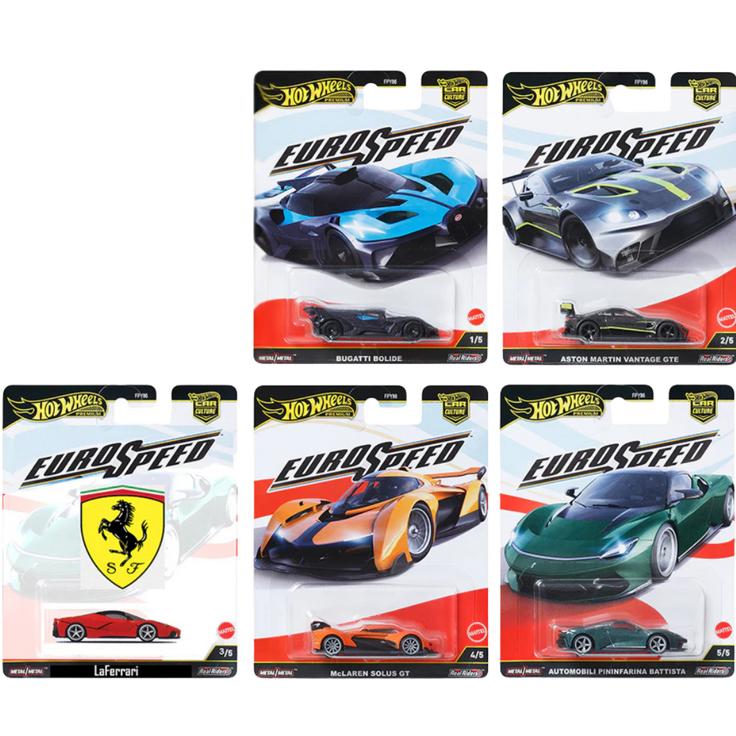 Hot Wheels Car Culture 2025 Euro Speed Case of 5  Maple and Mangoes