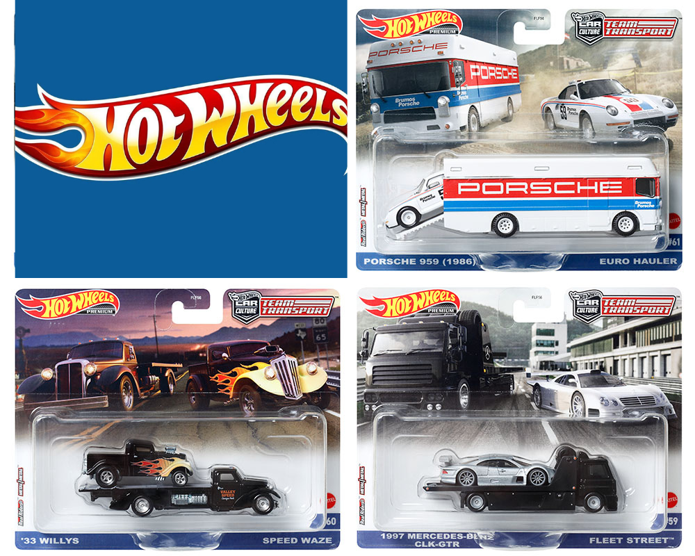 Hot Wheels Team Transport Mix 4 2023 Vehicle Case of 3 Maple and