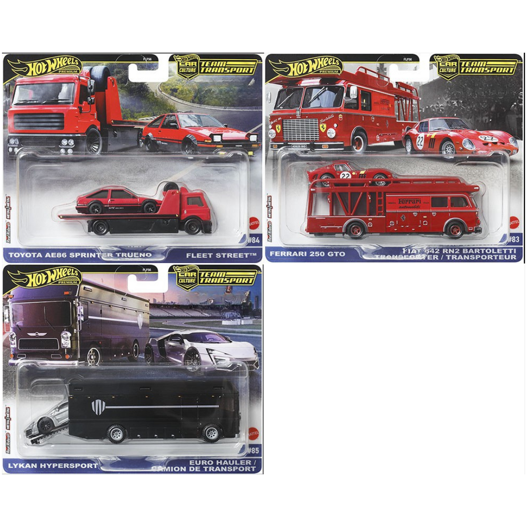 Hot Wheels Team Transport 2025 Mix 2 Vehicle Case of 3  Maple and Mangoes