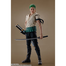 Load image into Gallery viewer, One Piece Netflix Series Roronoa Zoro S.H.Figuarts Action Figure Maple and Mangoes
