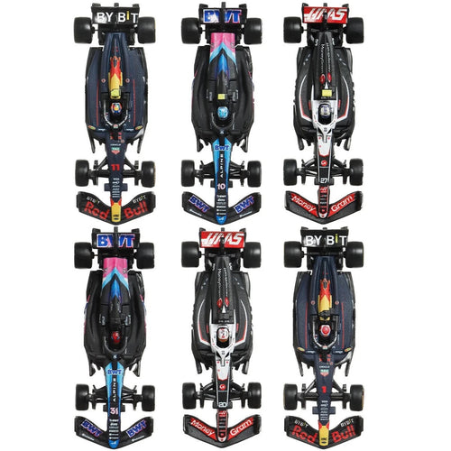 Hot Wheels - 1:64 - 2025 Race Team F1 Mix 1 - Formula One Set of 6 Maple and Mangoes
