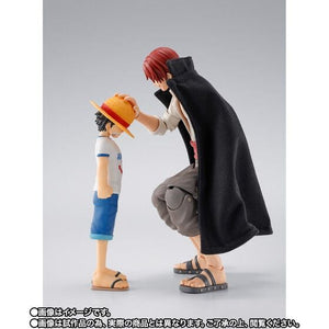 Bandai S.H.Figuarts Tamashii Web Shop Exclusive Action Figure - Shanks & Monkey D. Luffy (childhood) "One Piece"  Maple and Mangoes