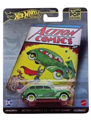 Hot Wheels Premium 1:64 Pop Culture Action Comics #1 – Action Sedan Maple and Mangoes