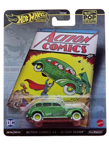 Hot Wheels Premium 1:64 Pop Culture Action Comics #1 – Action Sedan Maple and Mangoes