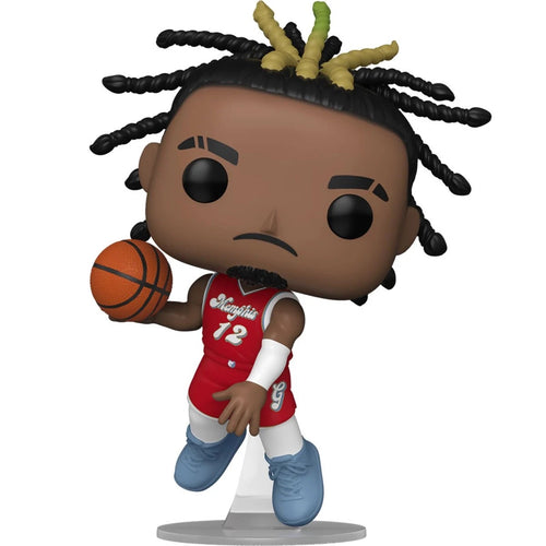 This NBA Memphis Grizzlies Ja Morant (City Edition 2024) Funko Pop! Vinyl Figure #201 measures approximately 3 3/4-inches tall and comes packaged in a window display box. For ages 3 and up.