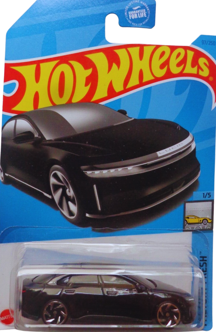 2023 Hot Wheels Black Lucid Air 97/250 Factory Fresh 1/5 Maple and Mangoes