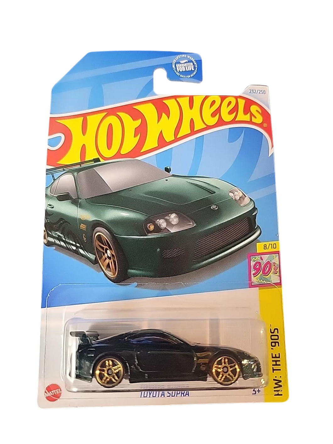 Hot Wheels HW The '90s Toyota Supra Metal Flake Green #232 Maple and Mangoes