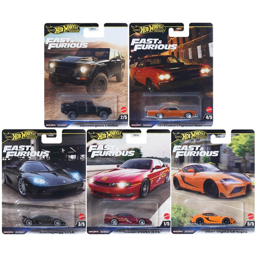 Hot Wheels Fast and Furious 2025 Mix 3 Vehicle Case of 5 Maple and Mangoes