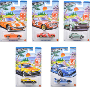 Hot Wheels Theme Automotive Assortment- J-imports&nbsp; Set of 5 (GDG44-987F) Maple and Mangoes