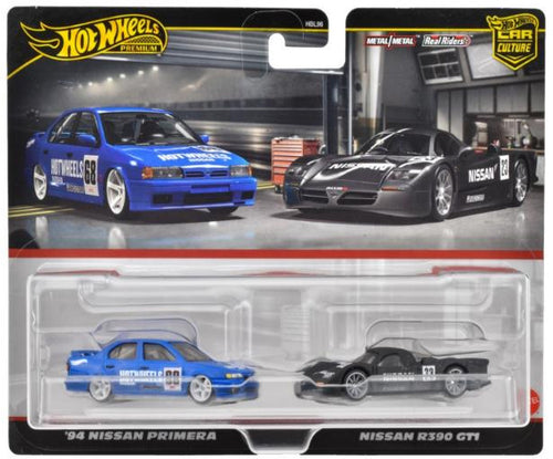 Hot Wheels Premium 2 Pack Nissan R390 GT1 / '94 Nissan Primera Maple and Mangoes