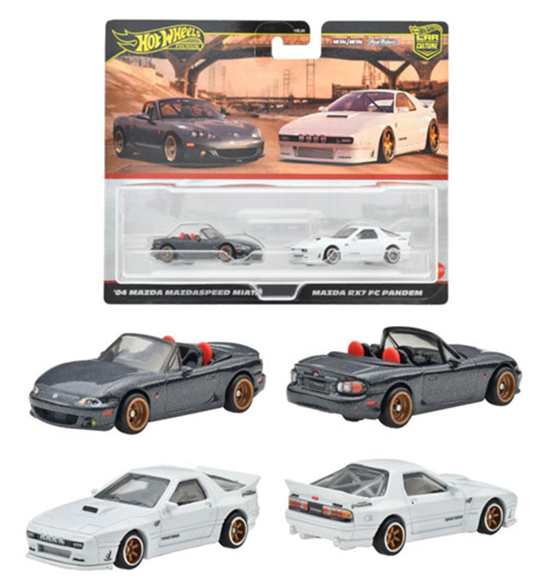 Hot Wheels Premium 2 Pack Mazda RX7 FC Pandem / '04 Mazda