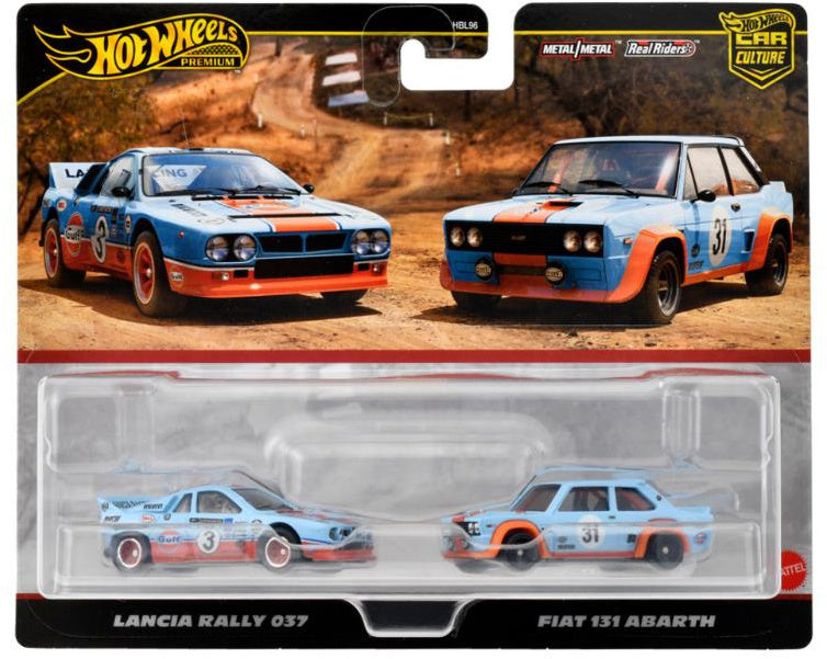 Hot Wheels Premium 2 Pack Lancia Rally 037/ Fiat 131 Abarth (HRR81-9866) Maple and Mangoes