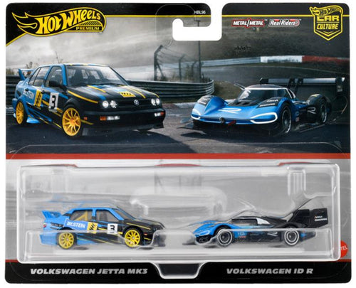 Hot Wheels Premium 2 Pack Volkswagen Jetta MK3/ Volkswagen ID R (HRR83-9866) Maple and Mangoes