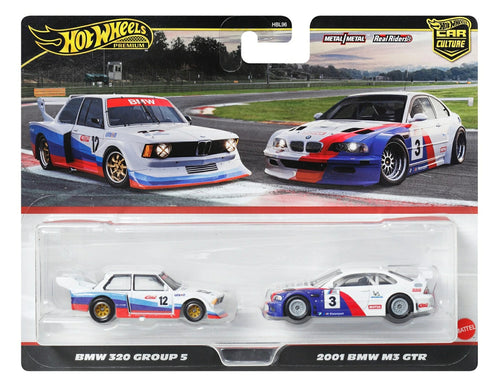 Hot Wheels Premium 2 Pack Bmw 320 Group 5 / 2001 Bmw M3 Gtr Maple and Mangoes