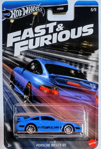 2024 Hot Wheels Fast & Furious Porsche 911 GT3 RS Blue 5/5 Maple and Mangoes