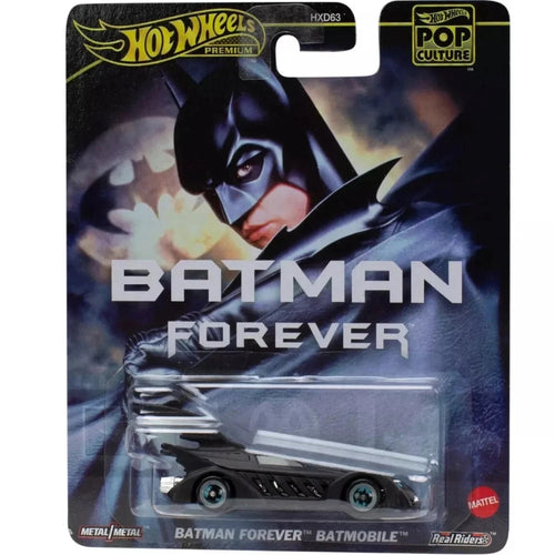 Hot Wheels 2024 Premium Pop Culture Batman Forever Batmobile 1:64 Diecast Car Maple and Mangoes