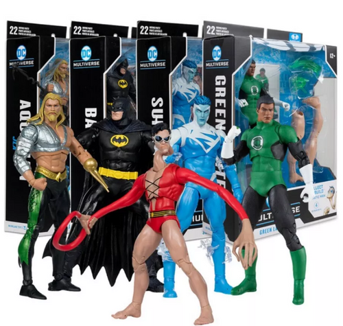 DC Multiverse JLA Complete Set with Plastic Man BAF Maple and Mangoes