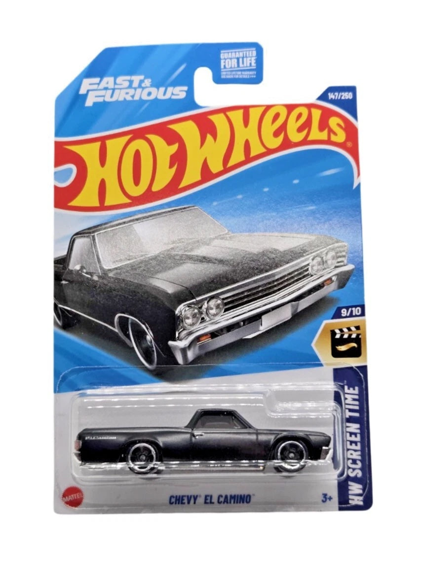 Hot Wheels  2025 Fast & Furious Black Chevy El Camino-HW Screen Time #9/10 A24 Maple and Mangoes