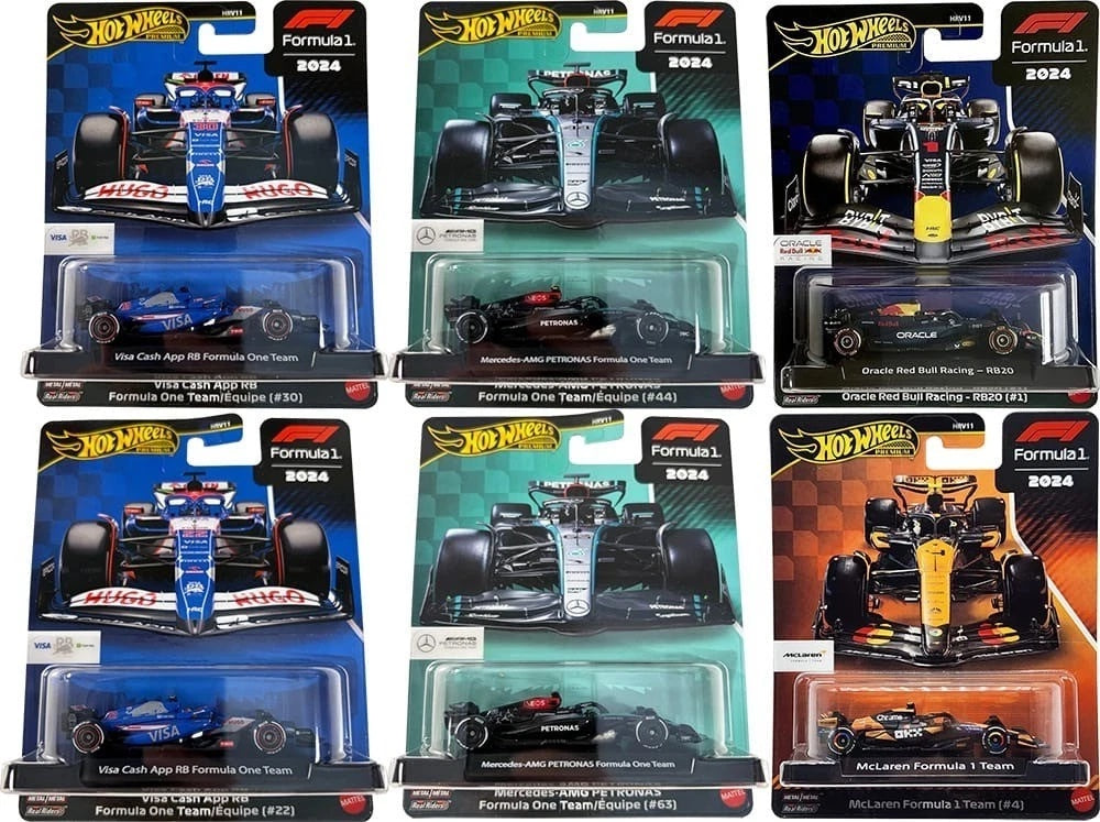 Hot Wheels 2025 Premium Formula 1 2024 Full Set of 6 Cars – Maple