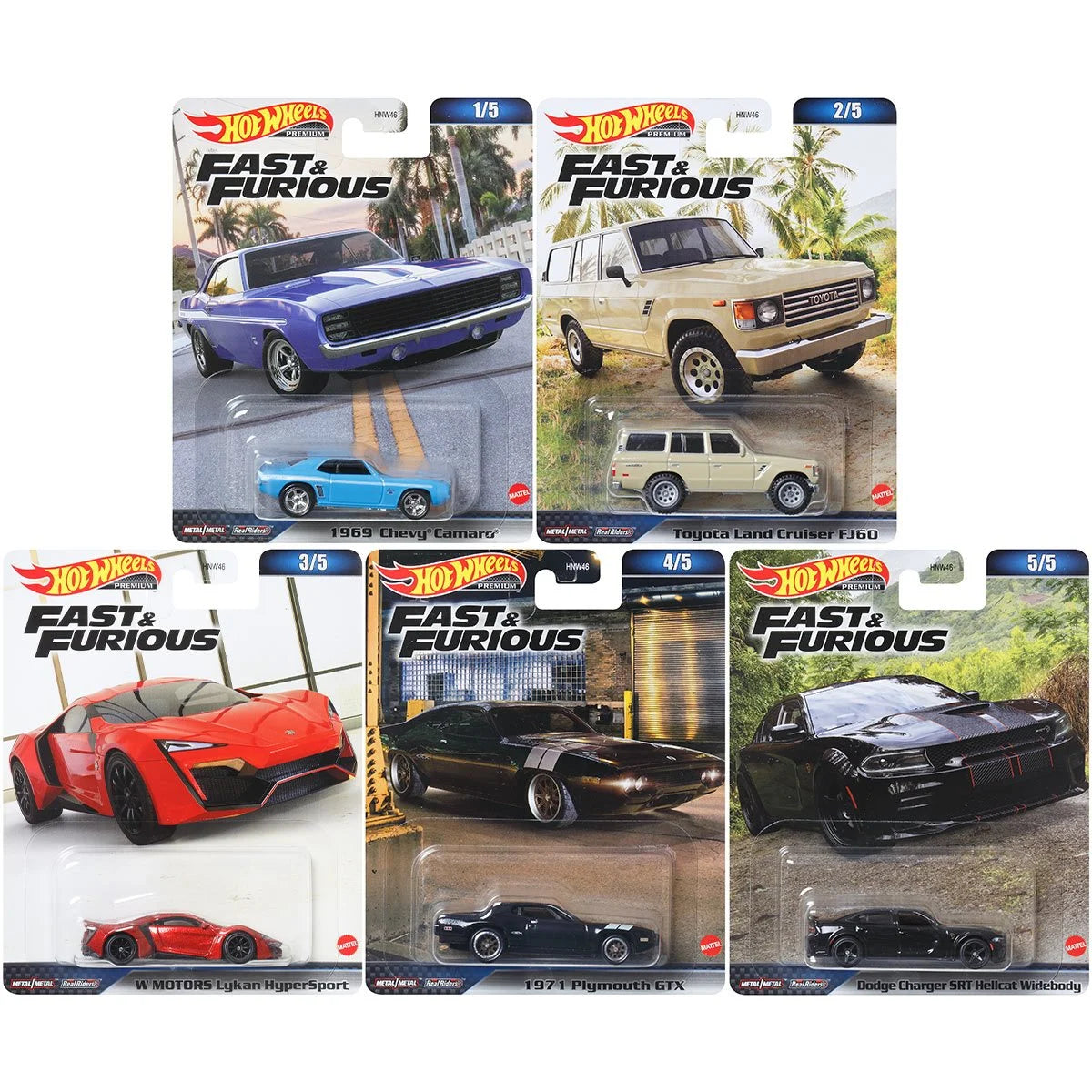 Hot Wheels Fast and Furious 2023 Mix 2 Vehicles Case of 5 – Maple 