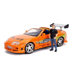 Hollywood Rides Fast and the Furious Toyota Supra 1:24 Scale Die-Cast Metal Vehicle with Brian Figure Maple and Mangoes