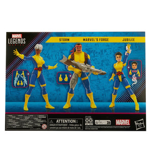 X-Men 60th Anniversary Marvel Legends Forge, Storm, and Jubilee 6-Inch Action Figures Set Maple and Mangoes