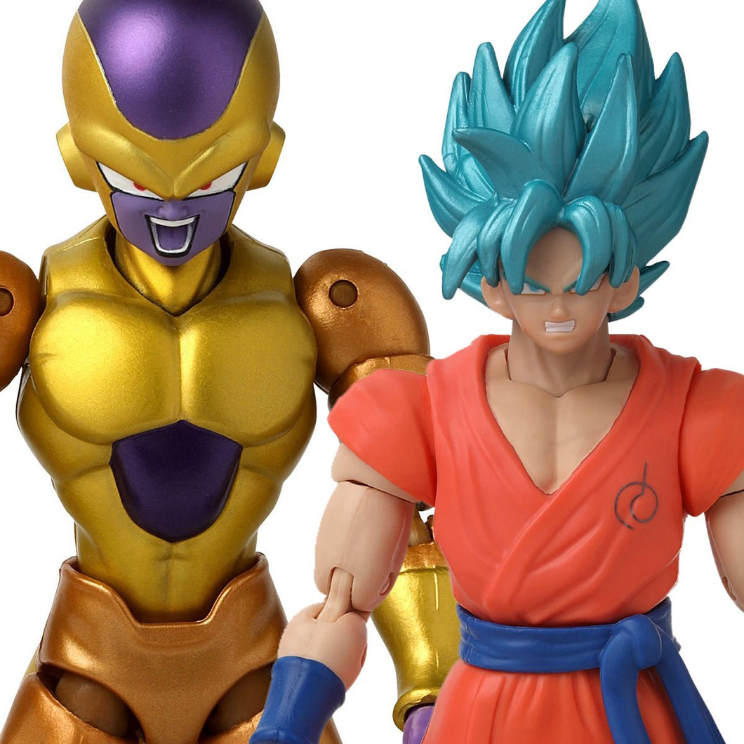 Dragon Ball Super Dragon Stars Super Saiyan Blue Goku vs. Golden Frieza Action Figure Battle 2-Pack Maple and Mangoes