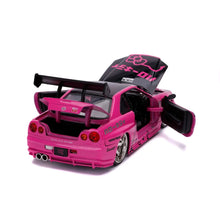 Load image into Gallery viewer, Hello Kitty 2002 Nissan Skyline GT-R R34 1:24 Scale Die-Cast Metal Vehicle with Figure Maple and Mangoes
