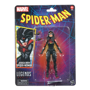 Spider-Man Retro Marvel Legends Jessica Drew Spider-Woman 6-Inch Action Figure Maple and Mangoes