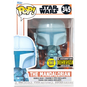 Star Wars: The Mandalorian Hologram Glow-in-the-Dark Pop! Vinyl Figure - Entertainment Earth Exclusive