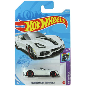 2021 Hot Wheels G Case White 19 Corvette ZR1 Convertible HW Torque #134 White