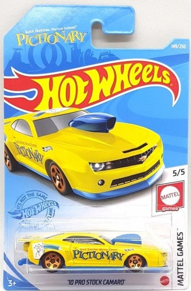 2021 Hot Wheels  '10 Pro Stock Camaro Pictionary Mattel Games Maple and Mangoes