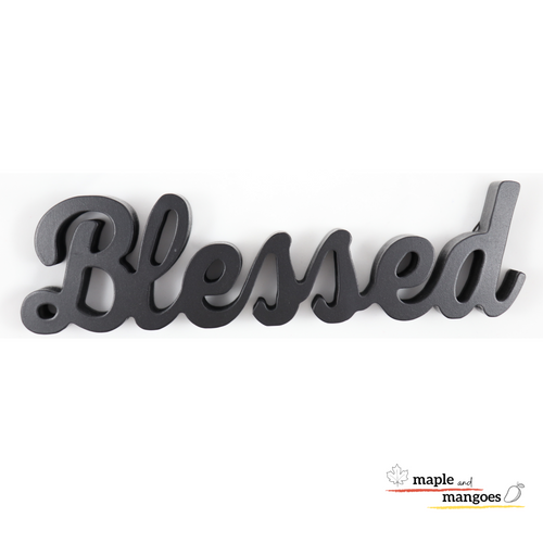 Blessed Wood Sign Tabletop or Wall Hang