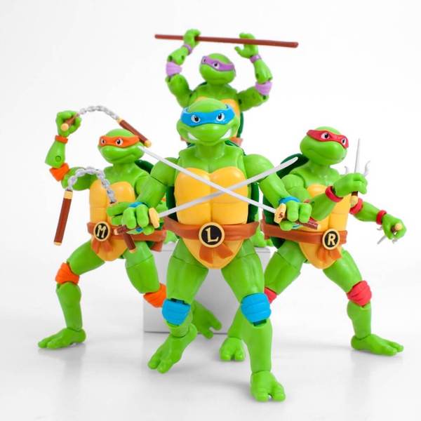 Teenage Mutant Ninja Turtles BST AXN 5-Inch Action Figure Set of 4 Maple and Mangoes