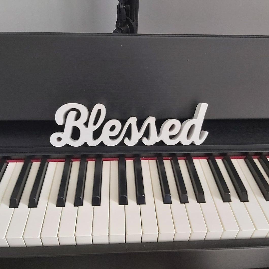 Blessed Wood Word Art Home Decor Sign 11