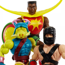 Load image into Gallery viewer, Masters of the Universe Sun-Man and the Rulers of the Sun Action Figure 3pk Exclusive
