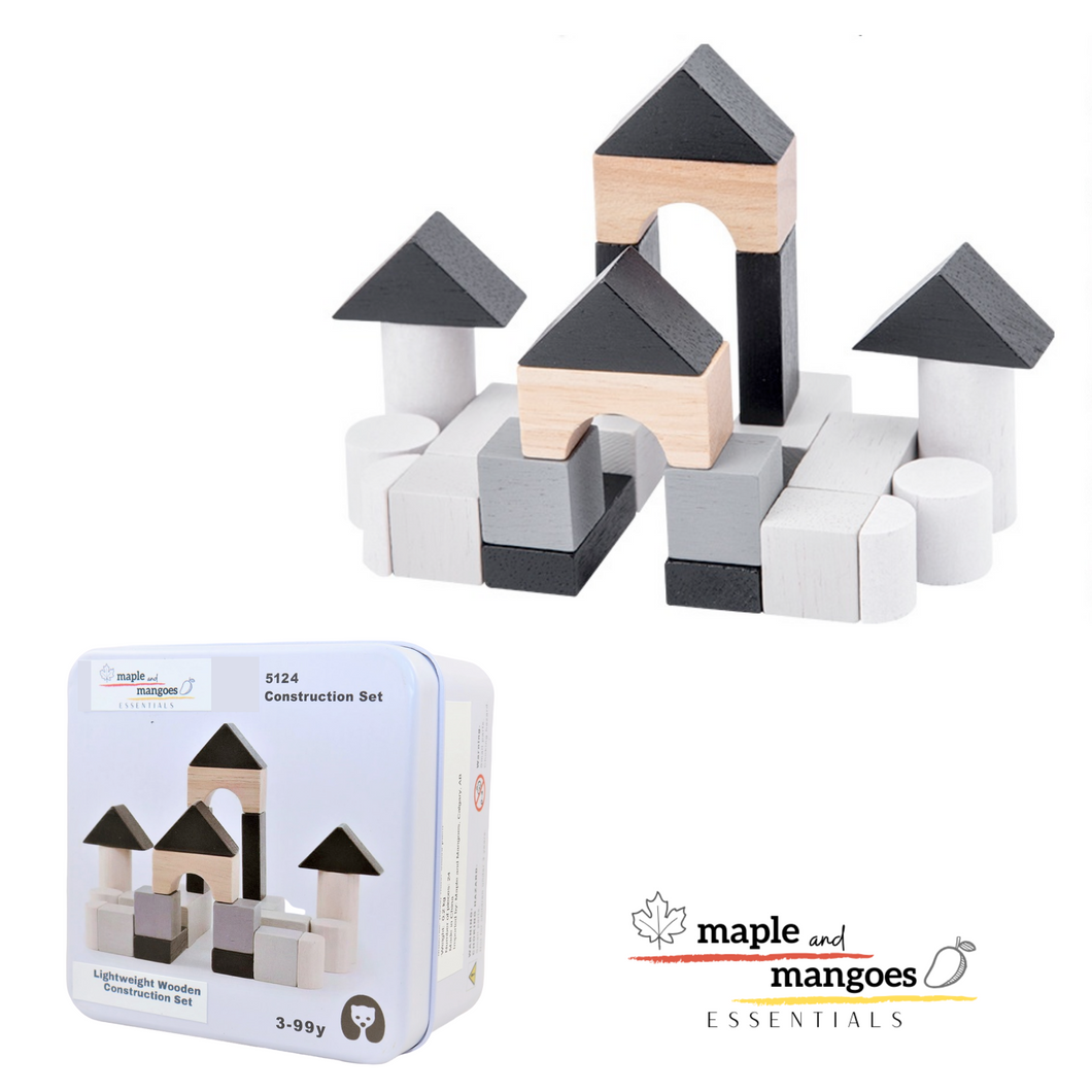 Lightweight Wooden Construction Activity Set Great for Travel