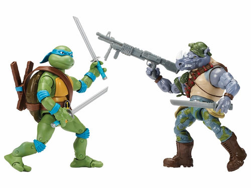 Teenage Mutant Ninja Turtles Classic Leonardo vs. Rocksteady Action Figure 2-Pack Maple and Mangoes
