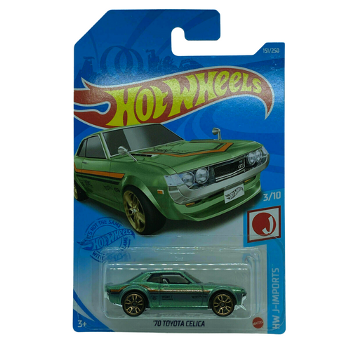 2021 Hot Wheels J-Imports #3/10 '70 Toyota Celica #151/250 Green Maple and Mangoes