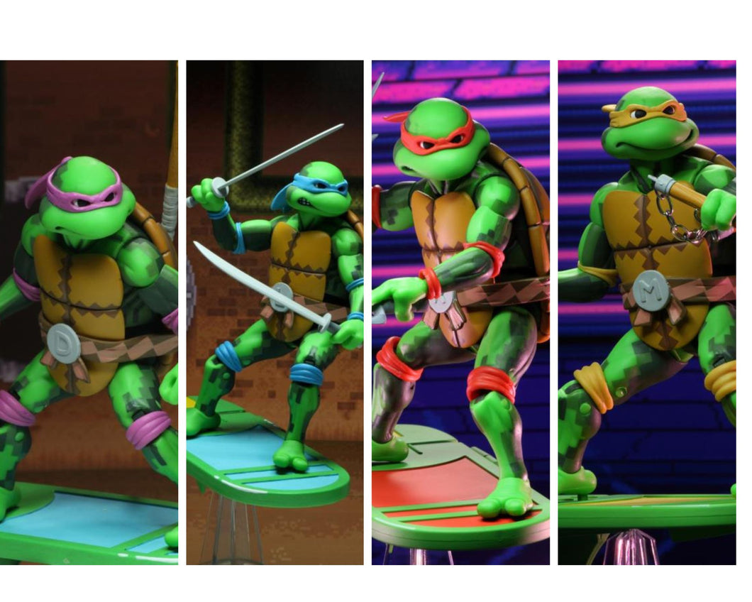 TMNT: Turtles in Time Set of 4 Figures Donatello, Leonardo, Michelangelo and Raphael  (Pre-Order)