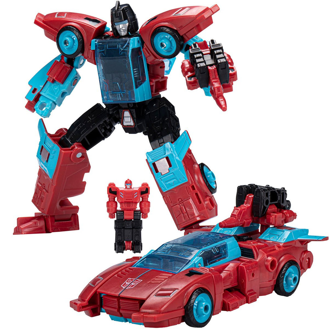 Transformers Generations Legacy Deluxe Autobot Pointblank and Peacemaker Maple and Mangoes