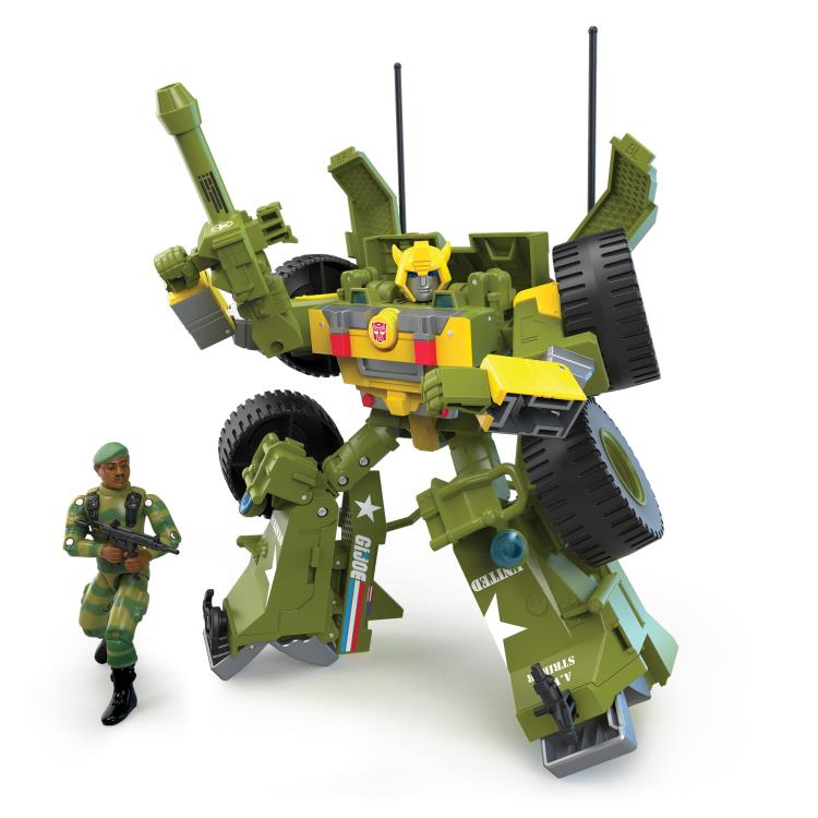 Transformers Collaborative G.I. Joe Mash-Up Bumblebee A.W.E. Striker & Lonzo Stalker Wilkinson Figure Maple and Mangoes