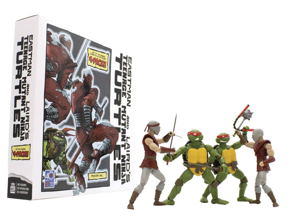 Teenage Mutant Ninja Turtles BST AXN PX Previews Exclusive Classic Comic Four-Pack (Set 1) Maple and Mangoes