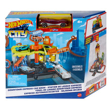 Load image into Gallery viewer, Hot Wheels City Downtown Express Car Wash Playset Maple and Mangoes
