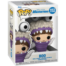 Load image into Gallery viewer, Monsters Inc. 20th Anniversary Boo with Hood Up Pop! Vinyl Figure
