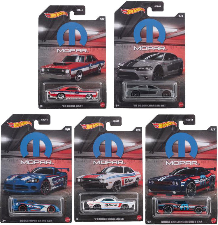 Hot Wheels Theme Automotive Assortment MOPAR Set of 5  Maple and Mangoes