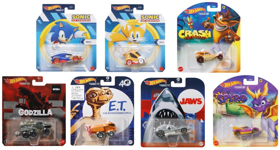 Hot Wheels Japanese Character Car Assortment Set of 7 Maple and Mangoes