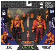 Load image into Gallery viewer, Teenage Mutant Ninja Turtles Arcade Bebop and Rocksteady Action Figure 2-Pack San Diego Comic-Con 2022 PX Exclusive

