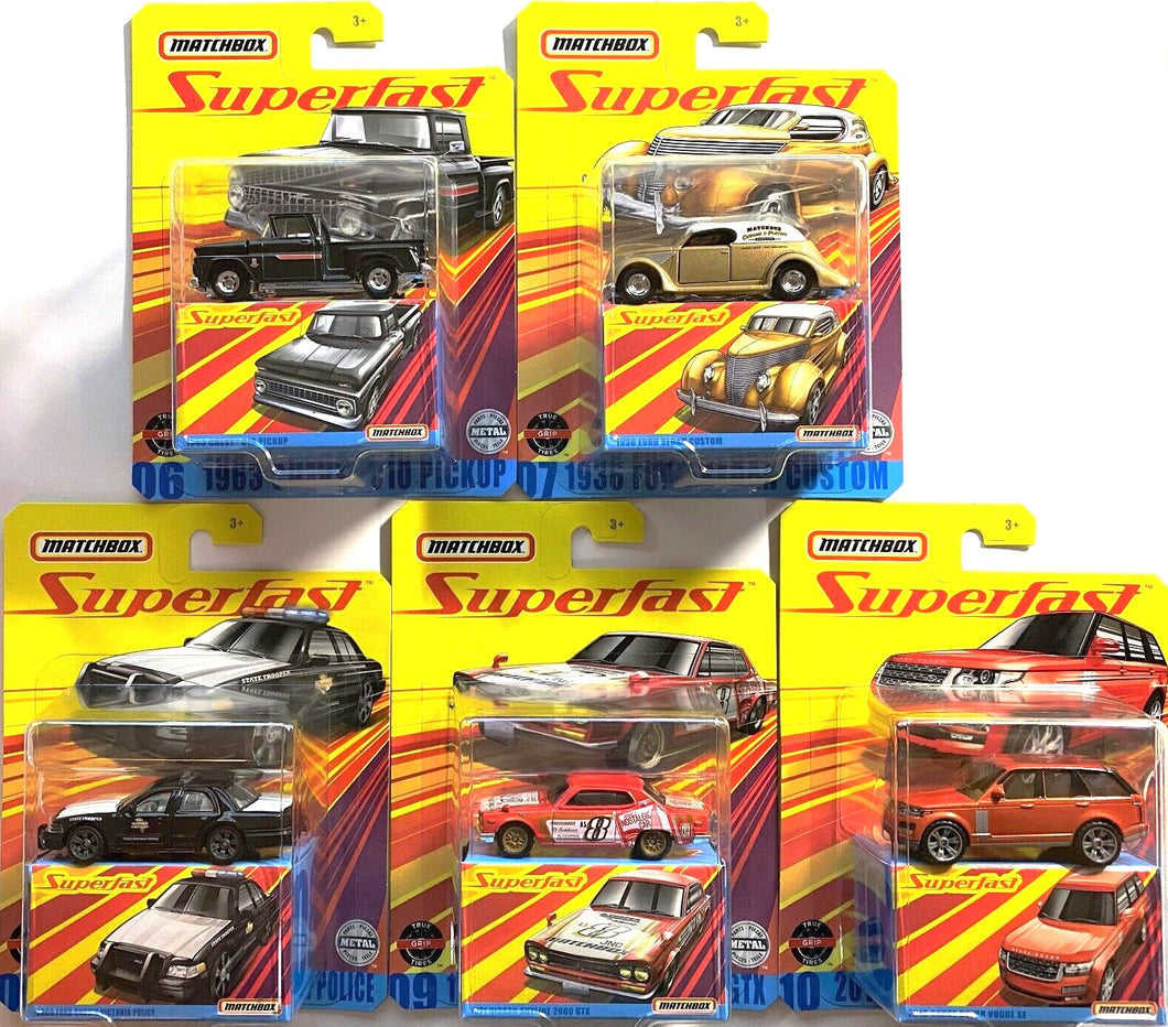 Matchbox Superfast Mix 2 2020 Set of 5 Maple and Mangoes